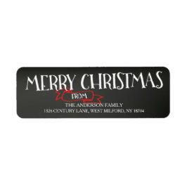 Merry Christmas Chalkboard Address Labels