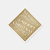 MERRY CHRISTMAS CHALKBOARD PERSONALISIERTE NAPKINS SERVIETTE (Ecke)