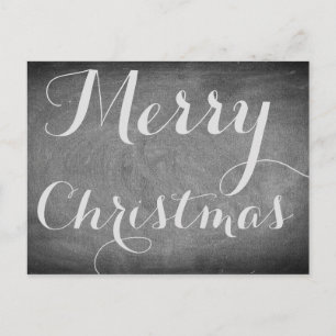 Merry Christmas Chalkboard Typografie Custom Card Feiertagspostkarte