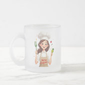 Merry Christmas Chef Girl Frosted Mug Mattglastasse (Links)