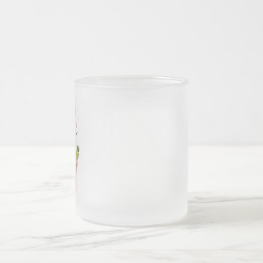 Merry Christmas Chef Girl Frosted Mug Mattglastasse (Mittel)