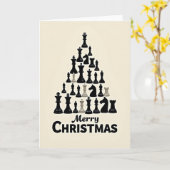 Merry Christmas Chess Tree Karte (Gelbe Blume)