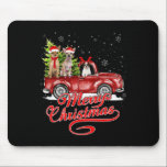 Merry Christmas Chihuahua Dog Lover Santa Reindeer Mousepad<br><div class="desc">Frohe Weihnachten Chihuahua Dog Lover Santa Reindeer Red Truck</div>