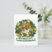 Merry Christmas Chihuahua Feiertagspostkarte (Stehend Vorderseite)