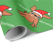 Merry Christmas Chihuahua Geschenkpapier (Rolleneckpunkt)