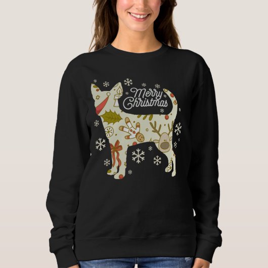Merry Christmas Chihuahua Sweatshirt (Vorderseite)