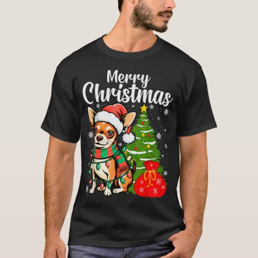 Merry Christmas Chihuahua T-Shirt (Vorderseite)
