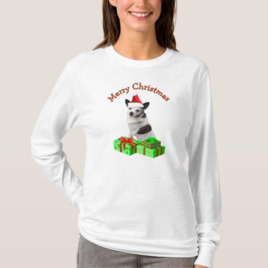 Merry Christmas Chihuahua T-Shirt (Vorderseite)