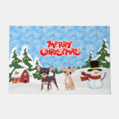 Merry Christmas Chihuahuas Fußmatte (Vorderseite)