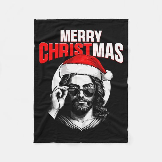 Merry Christmas Christian Jesus Pajamas Pjs Xmas M Fleecedecke (Vorderseite)