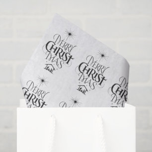 Merry CHRISTmas Christlich Calligrafy Lettering Seidenpapier