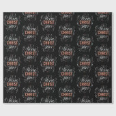 Merry CHRISTmas Christlich Christ Calligraphy Geschenkpapier (Flach)