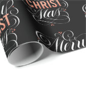 Merry CHRISTmas Christlich Christ Calligraphy Geschenkpapier (Rolleneckpunkt)