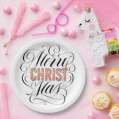 Merry CHRISTmas Christlich Christus Jesus Kalligra Pappteller (Party)