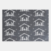 Merry CHRISTmas Christliche Chalkboard-Kalligraphi Geschenkpapier Set (Vorderseite 3)