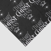 Merry CHRISTmas Christlicher religiöser Schwarzer Seidenpapier (Ausschnitt)