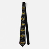Merry CHRISTmas Christliches Gold Script Christus Krawatte (Vorderseite)