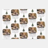 Merry Christmas Christmas Tree Family Photo Geschenkpapier Set (Vorderseite 2)
