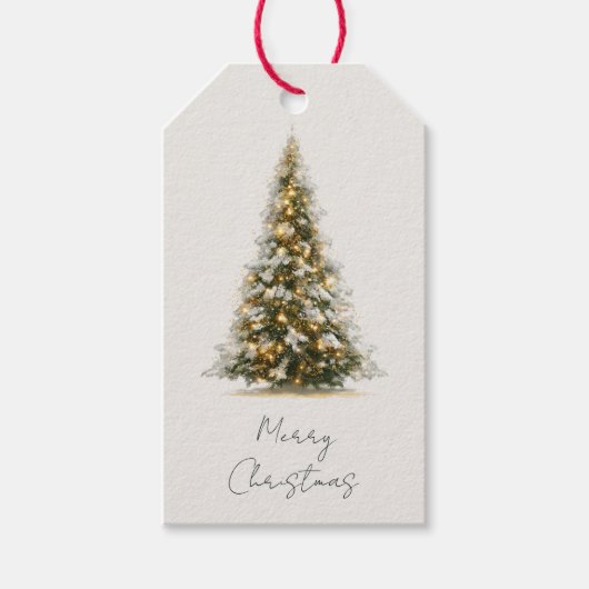 Merry Christmas | Christmas Tree Gift Tag Geschenkanhänger (Vorderseite)