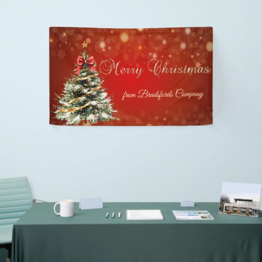 Merry Christmas,Christmas Tree,Red Banner (Messeveranstaltung)