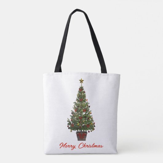 Merry Christmas. Christmas Tree Tasche (Rückseite)