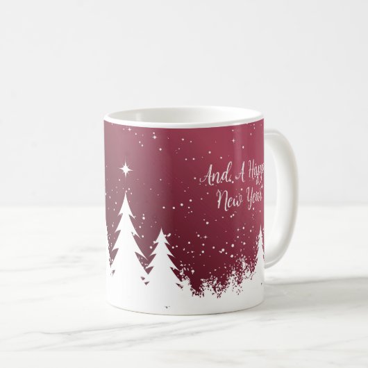  Merry Christmas Claret Mug Kaffeetasse (VorderseiteRechts)