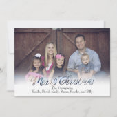 Merry Christmas Classic Calligraphy Transparent Feiertagskarte (Vorderseite)