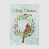 Merry Christmas Classic Cardinal  Seidenpapier (Vorderseite)