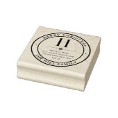 Merry Christmas Classic Monogram Address Gummistempel (Stempel)