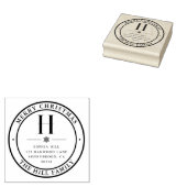 Merry Christmas Classic Monogram Address Gummistempel (Stempel)
