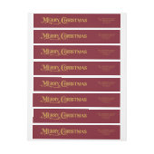Merry Christmas Classic Red Return Address Label (Bogen)