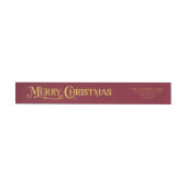 Merry Christmas Classic Red Return Address Label (Person)