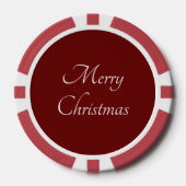 Merry Christmas Classic Script Simple Red Pokerchips (Vorderseite)