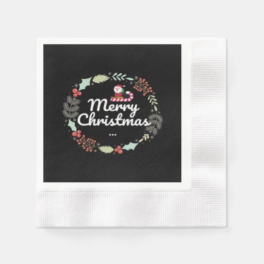 Merry christmas Classic Serviette (Vorderseite)