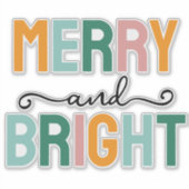 Merry Christmas Classical Unique Minimalist Plain Aufkleber (Vorderseite)