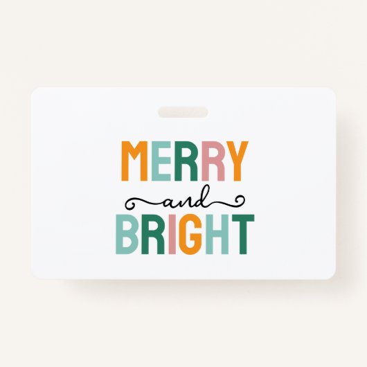 Merry Christmas Classical Unique Minimalist Plain Ausweis (Vorderseite)