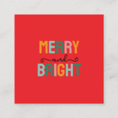 Merry Christmas Classical Unique Minimalist Plain Begleitkarte (Vorderseite)