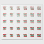 Merry Christmas Classical Unique Minimalist Plain Geschenkpapier (Flach)