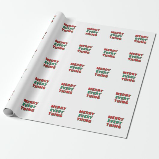 Merry Christmas Classical Unique Minimalist Plain Geschenkpapier (Ungerollt)