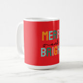 Merry Christmas Classical Unique Minimalist Plain Kaffeetasse (Vorderseite Links)