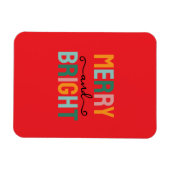 Merry Christmas Classical Unique Minimalist Plain Magnet (Horizontal)