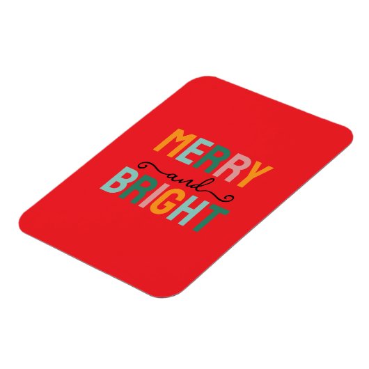 Merry Christmas Classical Unique Minimalist Plain Magnet (Linke Seite)