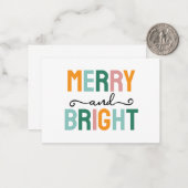 Merry Christmas Classical Unique Minimalist Plain Mitteilungskarte (Vorderseite/Rückseite Beispiel)