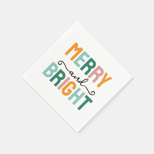 Merry Christmas Classical Unique Minimalist Plain Serviette (Ecke)