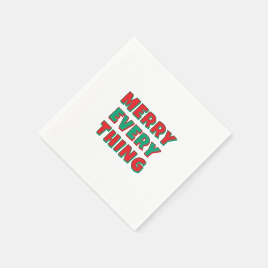 Merry Christmas Classical Unique Minimalist Plain Serviette (Ecke)