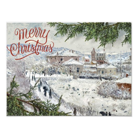 Merry Christmas. Claude Monet Photo Enlargement Fotodruck (Vorne)
