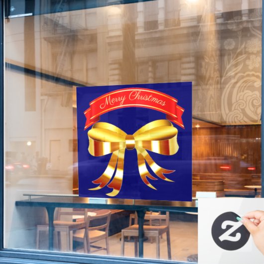 Merry Christmas Cling Fensteraufkleber (Café-Fenster)