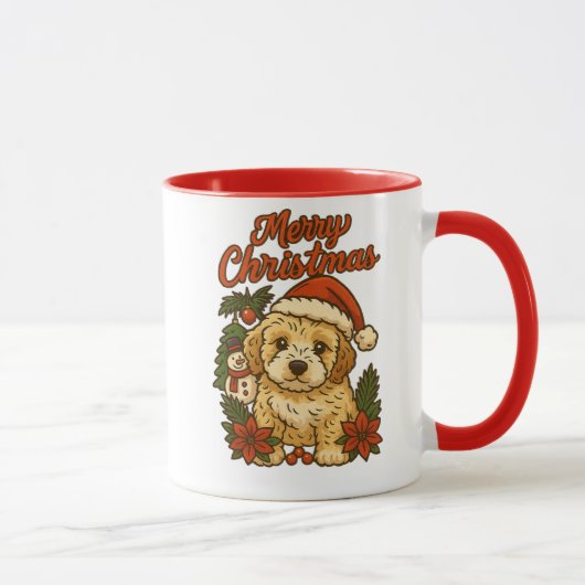 Merry Christmas Cockapoo Mug Tasse (Rechts)
