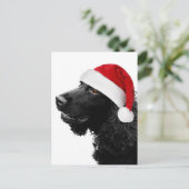 Merry Christmas Cocker Feiertagspostkarte (Stehend Vorderseite)