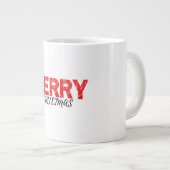 Merry Christmas Coffee Mug Jumbo-Tasse (Vorderseite Rechts)